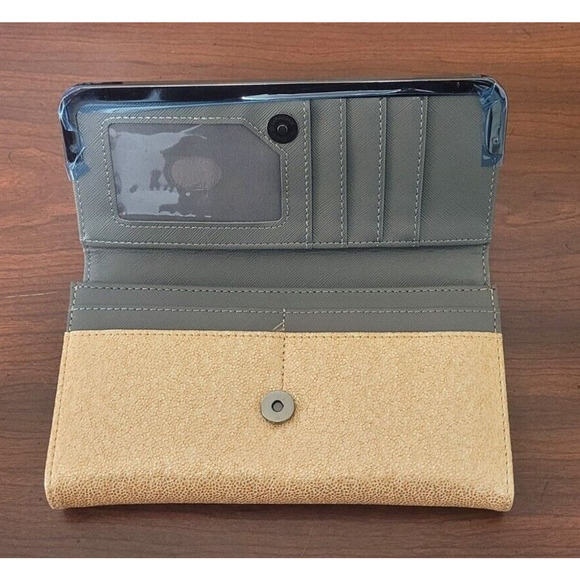 Damsel In Defense Daphne Gold Sparkle RFID Clutch Wallet NEW Soft Shelly 7.5x4 - Picture 4 of 9